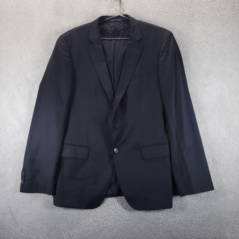 Hugo Boss Blazer Mens 42R Black Super‎ 120 Wool Stretch Trabaldo Togna